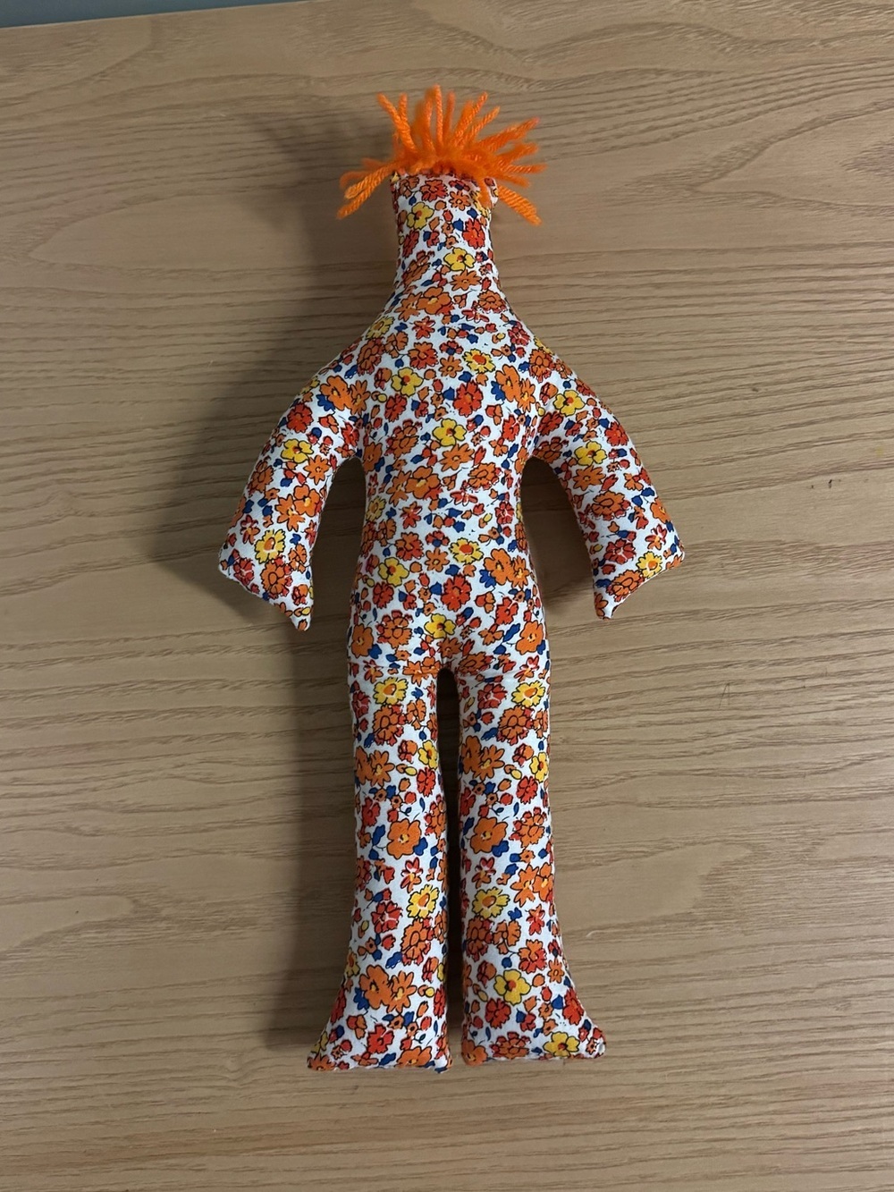 Damnit Doll Floral Orange Hair Plush Suffed Doll Stress Relief Gag Gift - Picture 3 of 3